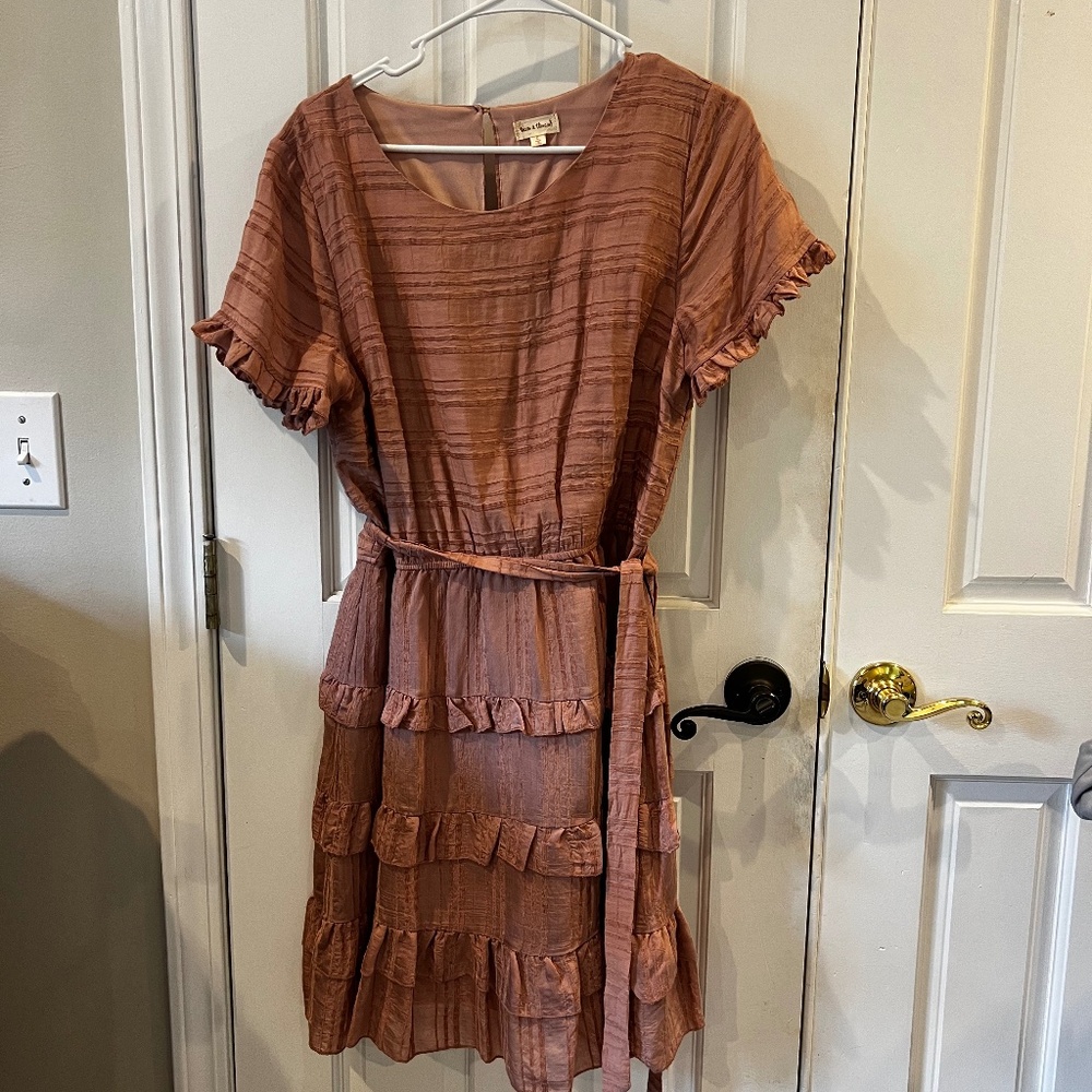 Hem and Thread Pink Dress